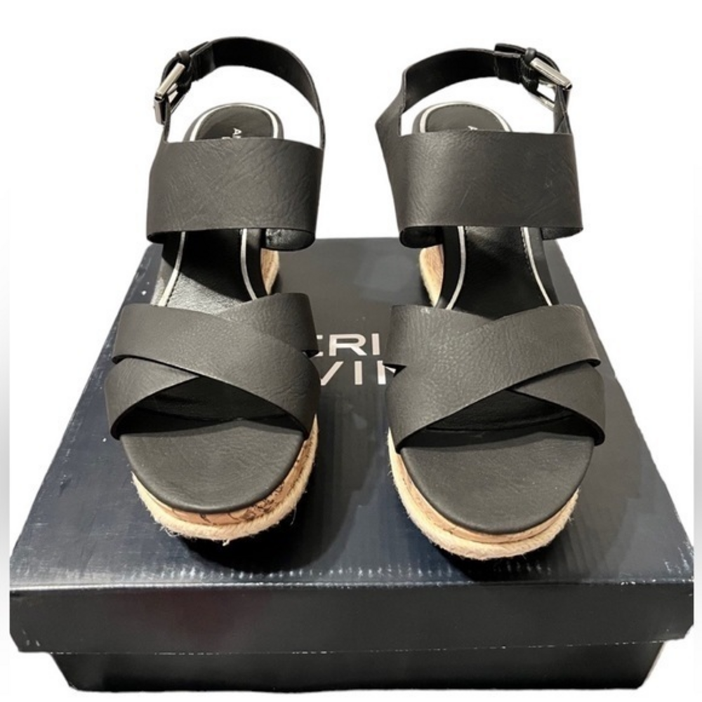 American Living Women's Adrina Slingback Platform
Wedge Sandals black size 9.5